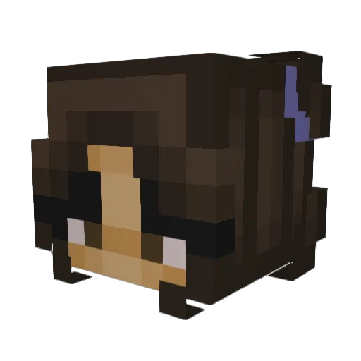 CrazyRuby909 Minecraft avatar head, 3D render