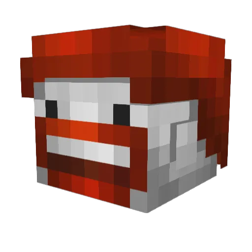 CrazySonic5 Minecraft avatar head, 3D render