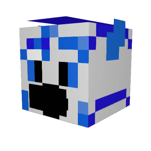 CrazyStones88 Minecraft avatar head, 3D render