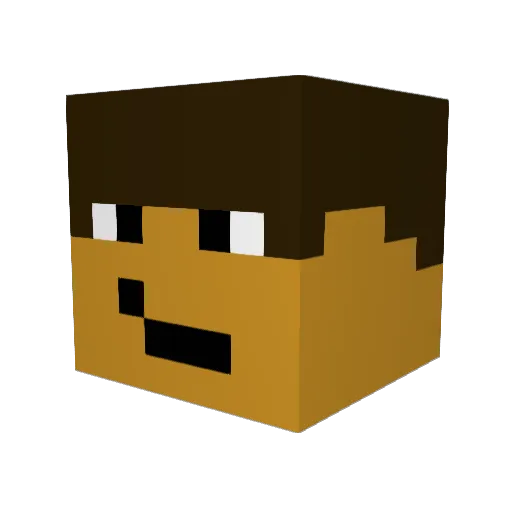 CrazyStyler141 Minecraft avatar head, 3D render