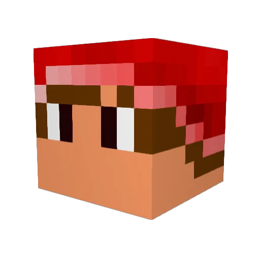 CrazySword123 Minecraft avatar head, 3D render