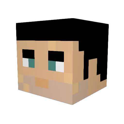 CrazyTdogg Minecraft avatar head, 3D render