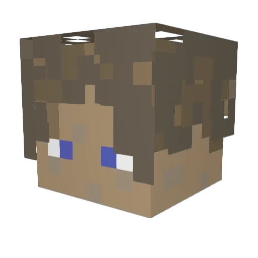 CrazyTimothy Minecraft avatar head, 3D render