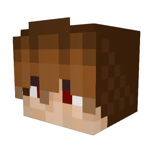 CrazyToufik Minecraft avatar head, 3D render