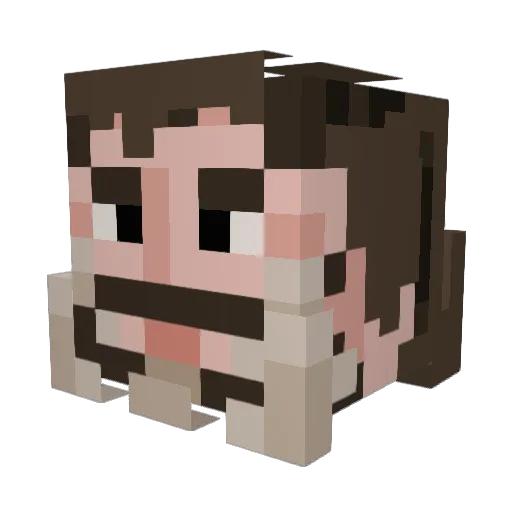 CrazyTrain2015 Minecraft avatar head, 3D render