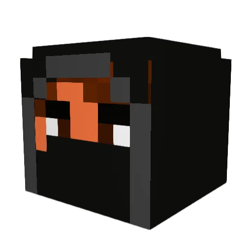 CrazyVikk Minecraft avatar head, 3D render