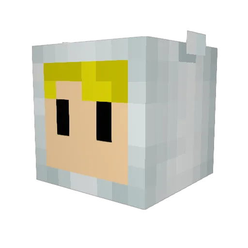 CrazyWormX Minecraft avatar head, 3D render