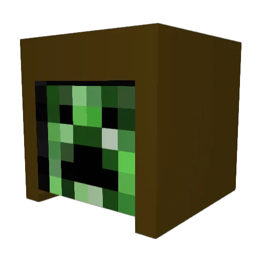 CrazyZew Minecraft avatar head, 3D render