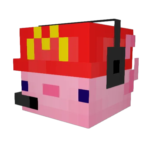 Crazy_0722 Minecraft avatar head, 3D render