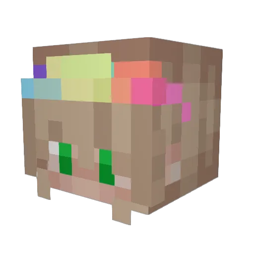 Crazy_CatGirl1 Minecraft avatar head, 3D render