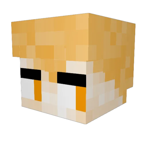 Crazy_Crafter2_0 Minecraft avatar head, 3D render