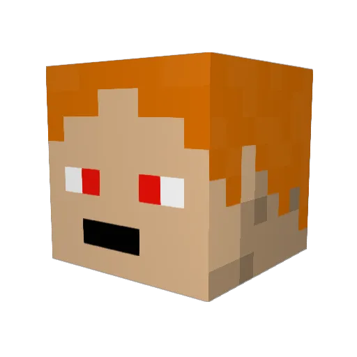 Crazy_Ginger55 Minecraft avatar head, 3D render