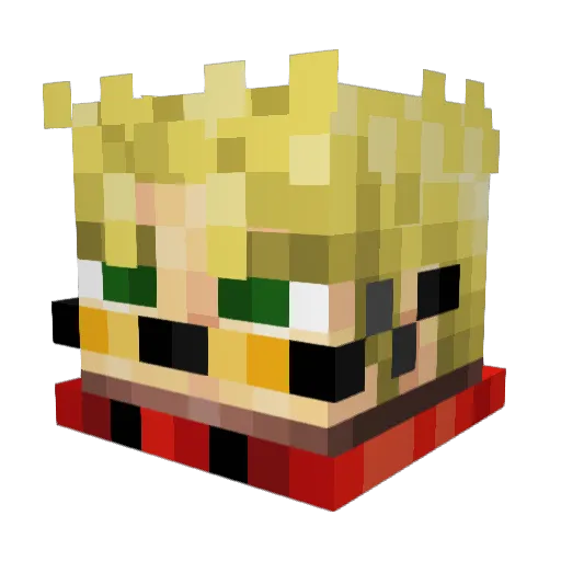 Crazy_Googa Minecraft avatar head, 3D render