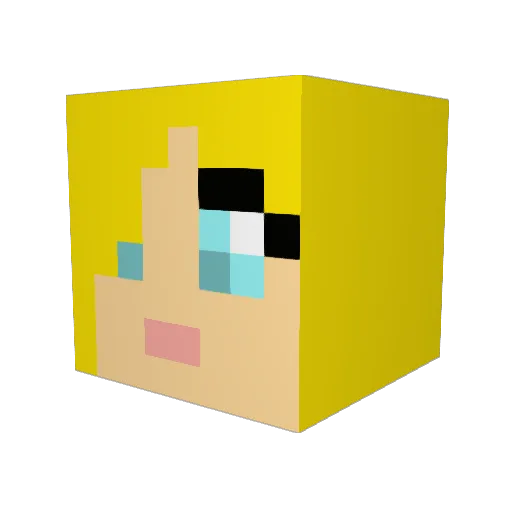 Crazy_Joker7 Minecraft avatar head, 3D render