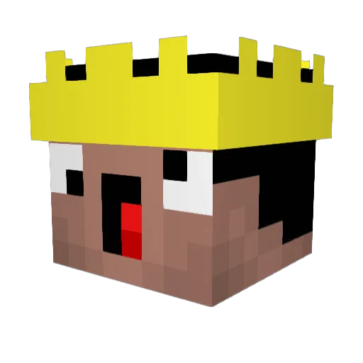 Crazy_King23 Minecraft avatar head, 3D render