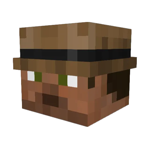 Crazy_King_Demon Minecraft avatar head, 3D render