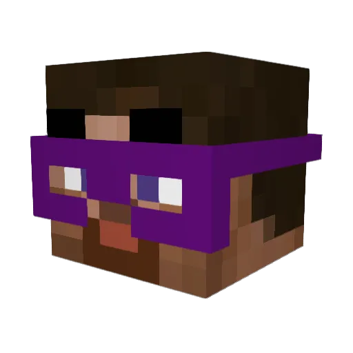 Crazy_M_10 Minecraft avatar head, 3D render