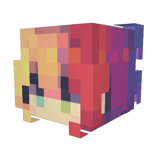 Crazy_Player_lll Minecraft avatar head, 3D render