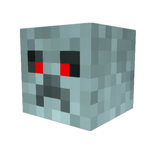 Crazy_XY Minecraft avatar head, 3D render