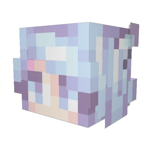 Crazy_YangS Minecraft avatar head, 3D render