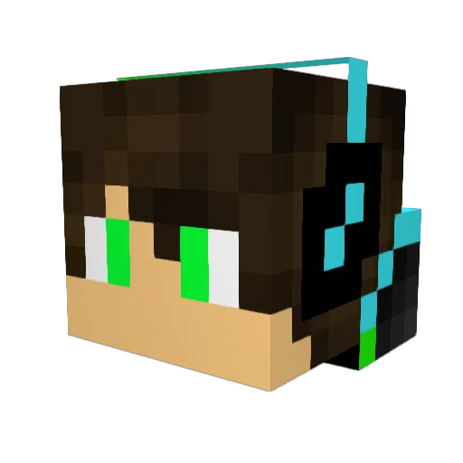 Crazy_Yoyo Minecraft avatar head, 3D render