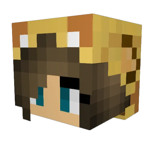 Crazy__Giraffe Minecraft avatar head, 3D render