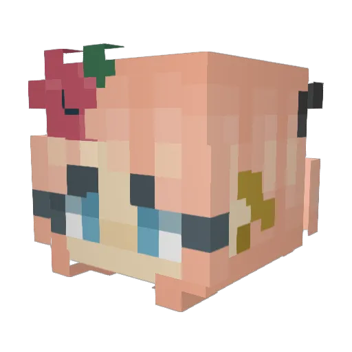 Crazy_owo Minecraft avatar head, 3D render