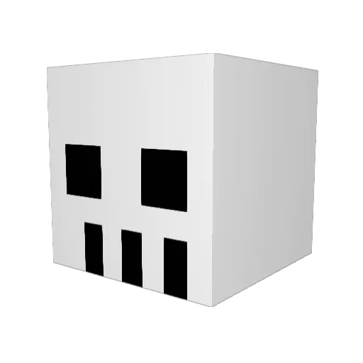Crazyba Minecraft avatar head, 3D render