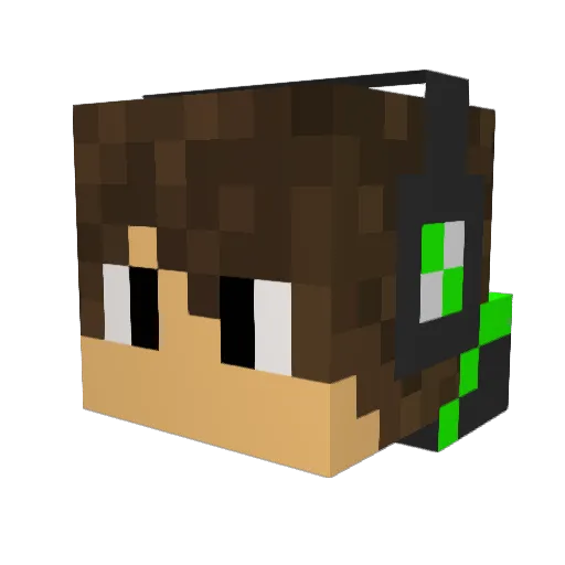 Crazybean2001 Minecraft avatar head, 3D render