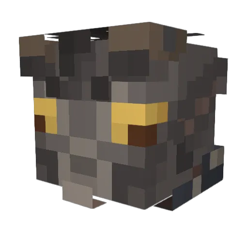 Crazycakecasey1 Minecraft avatar head, 3D render