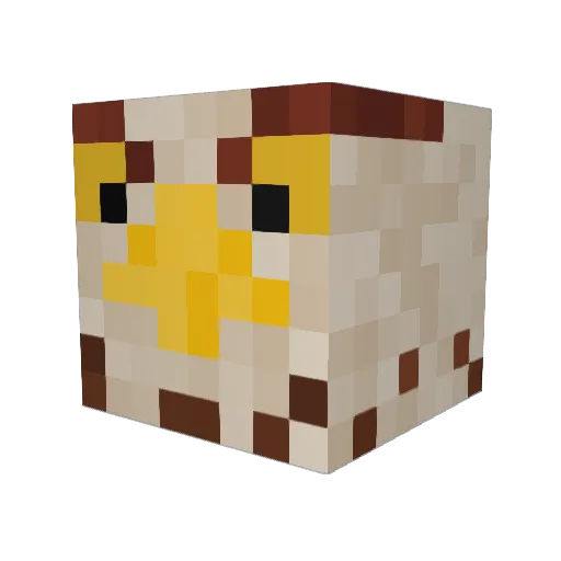 Crazydudexx Minecraft avatar head, 3D render