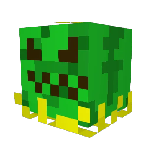 Crazyfroog Minecraft avatar head, 3D render