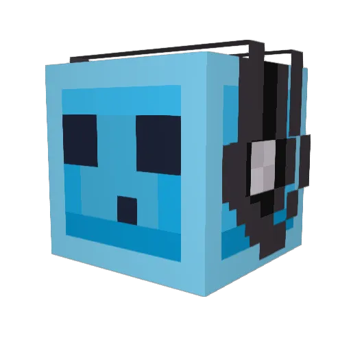 Crazygfe Minecraft avatar head, 3D render