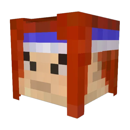 Crazyking981 Minecraft avatar head, 3D render