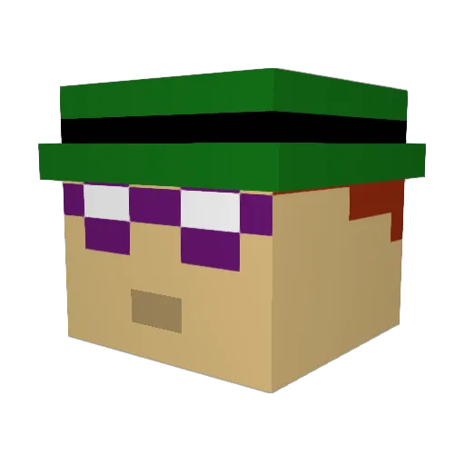 Crazymann23 Minecraft avatar head, 3D render