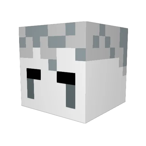 Crazyparis Minecraft avatar head, 3D render