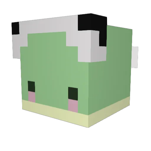 Crazyratt Minecraft avatar head, 3D render