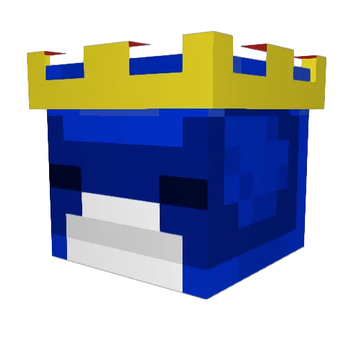 Crazystrangewale Minecraft avatar head, 3D render