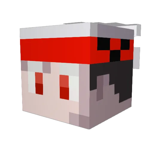 Crazyswede Minecraft avatar head, 3D render