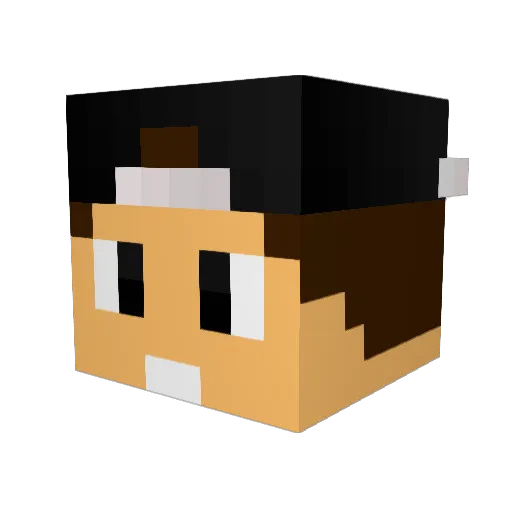CrazyxBr Minecraft avatar head, 3D render