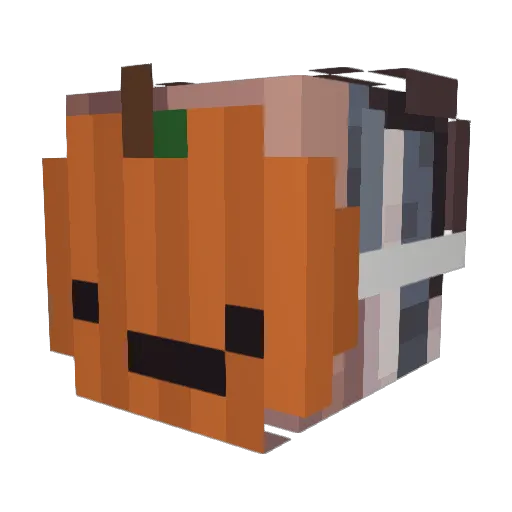 CrazyyGal Minecraft avatar head, 3D render