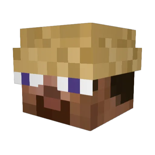 CrazyyTapoK Minecraft avatar head, 3D render