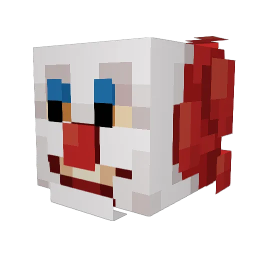 Crazzix Minecraft avatar head, 3D render