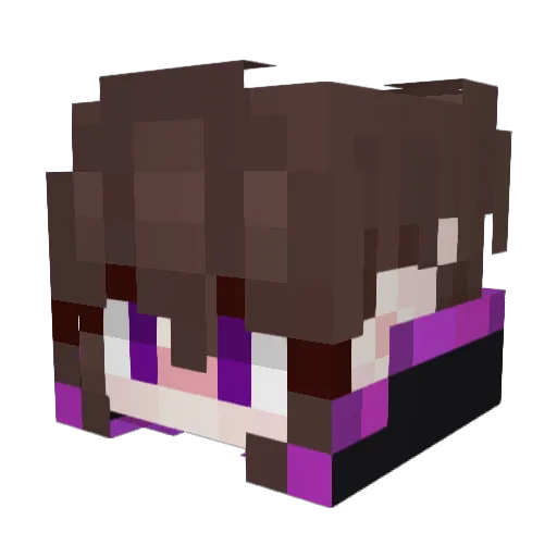 Crazzlostarweave Minecraft avatar head, 3D render