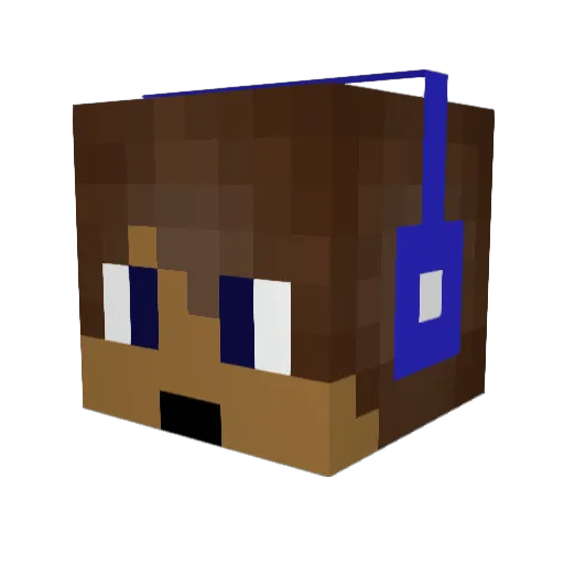 CrazzyAtess Minecraft avatar head, 3D render