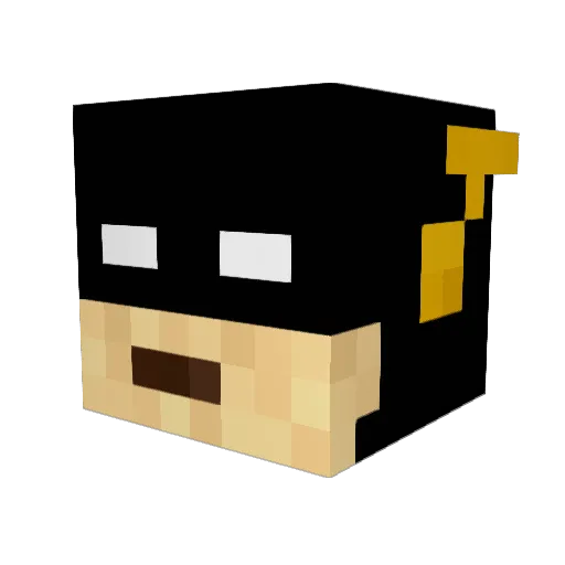 CrazzySwimmer Minecraft avatar head, 3D render