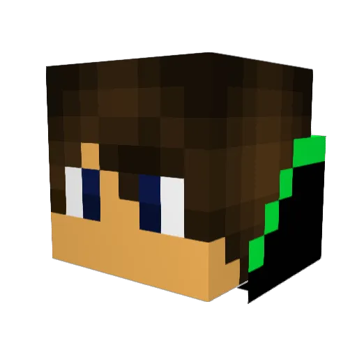 Crazzy_Boy04 Minecraft avatar head, 3D render