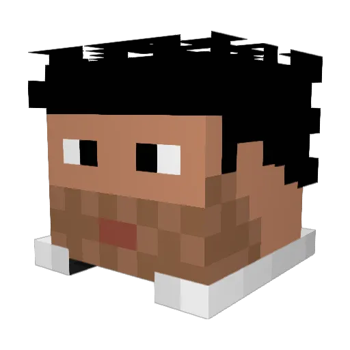 Crazzyiness_ Minecraft avatar head, 3D render