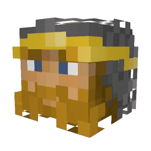 Crazzyswede Minecraft avatar head, 3D render