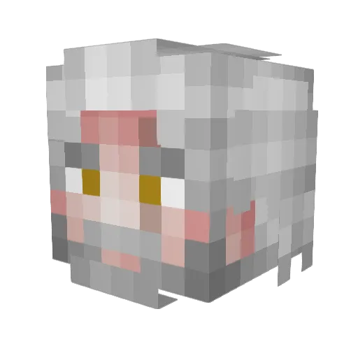 CrckTea Minecraft avatar head, 3D render